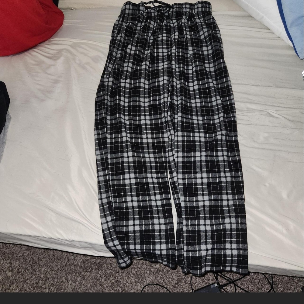 Nautica Black and White Striped Pajama Pants